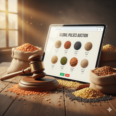 AI-powered online agricultural auction platform connecting farmers and buyers for transparent crop trading