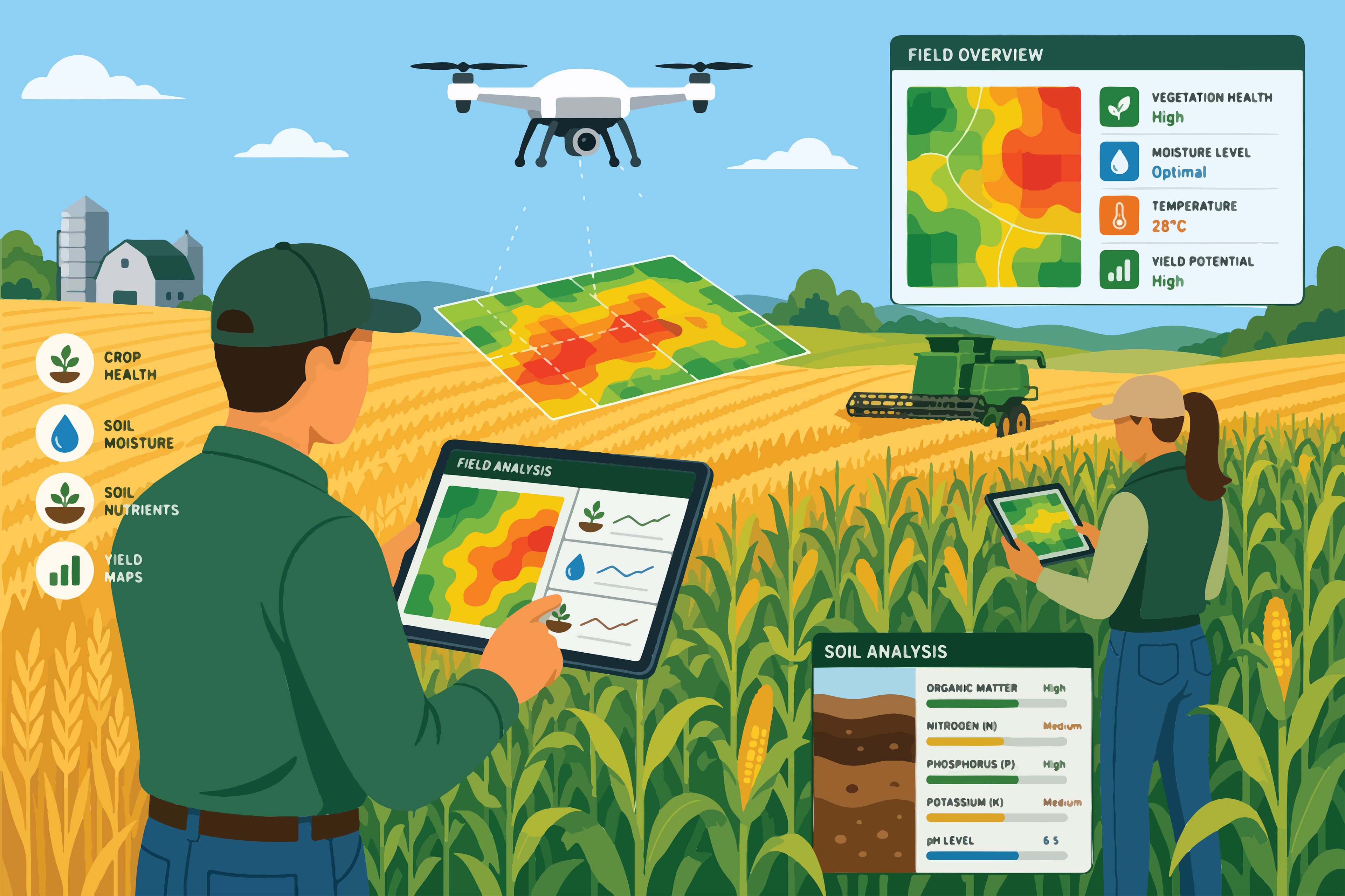 Crop Sight satellite and drone-based crop monitoring platform with NDVI mapping and precision agriculture insights