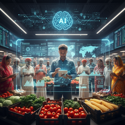 AI-powered digital agriculture platform connecting farmers with agribusiness and market intelligence