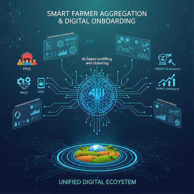 AI-enabled farmer aggregation platform for FPOs, PACS and digital agricultural onboarding